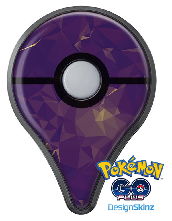 Abstract Purple and Gold Geometric Shapes Pokémon GO Plus Vinyl Protective Decal Skin Kit