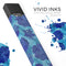 Blue Floral Succulents - Premium Decal Protective Skin-Wrap Sticker compatible with the Juul Labs vaping device