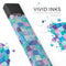 Blue Pink and Purple Watercolor Patchwork - Premium Decal Protective Skin-Wrap Sticker compatible with the Juul Labs vaping device