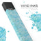 Blue Textured Triangle Pattern - Premium Decal Protective Skin-Wrap Sticker compatible with the Juul Labs vaping device