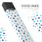 Blue Watercolor Dots over White - Premium Decal Protective Skin-Wrap Sticker compatible with the Juul Labs vaping device