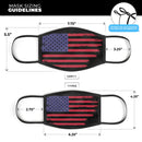 Distressed USA Flag V1 - Made in USA Mouth Cover Unisex Anti-Dust Cotton Blend Reusable & Washable Face Mask with Adjustable Sizing for Adult or Child