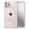 Karamfila Silver & Pink Marble V12 - Skin-Kit compatible with the Apple iPhone 12, 12 Pro Max, 12 Mini, 11 Pro or 11 Pro Max (All iPhones Available)