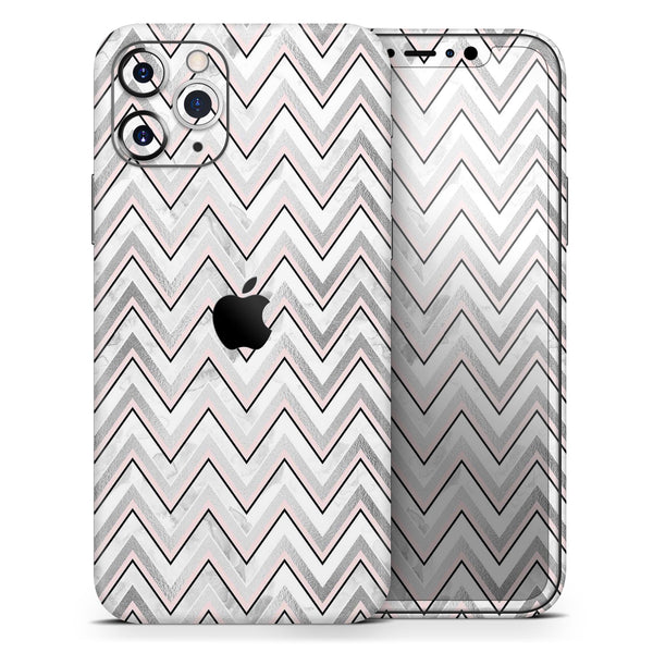 Karamfila Silver & Pink Marble V2 - Skin-Kit compatible with the Apple iPhone 12, 12 Pro Max, 12 Mini, 11 Pro or 11 Pro Max (All iPhones Available)