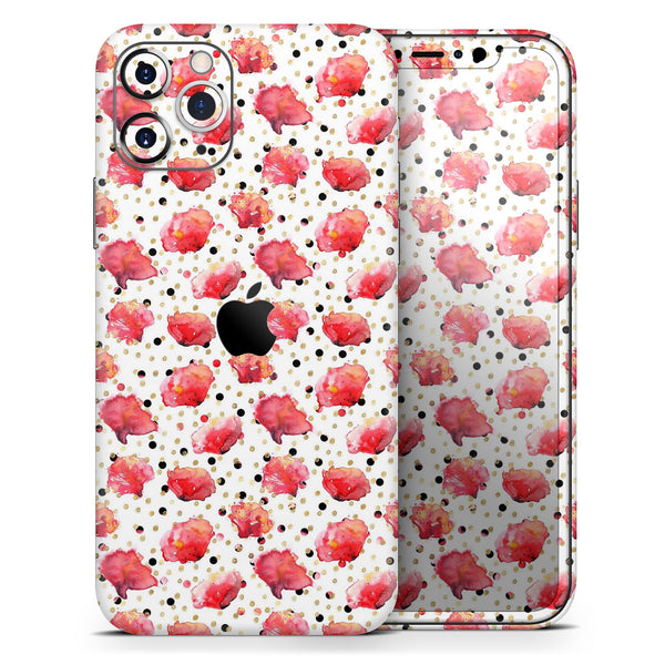 Karamfila Watercolo Poppies V3 - Skin-Kit compatible with the Apple iPhone 12, 12 Pro Max, 12 Mini, 11 Pro or 11 Pro Max (All iPhones Available)