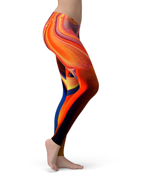 Liquid Abstract Paint V48 - All Over Print Womens Leggings / Yoga or Workout Pants