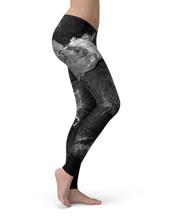 Liquid Abstract Paint V56 - All Over Print Womens Leggings / Yoga or Workout Pants
