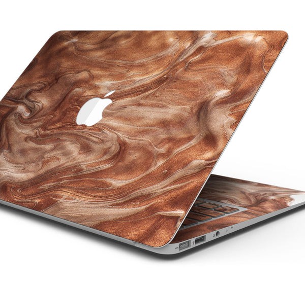 Modern Marble Copper Metallic Mix V7 - Skin Decal Wrap Kit Compatible with the Apple MacBook Pro, Pro with Touch Bar or Air (11", 12", 13", 15" & 16" - All Versions Available)