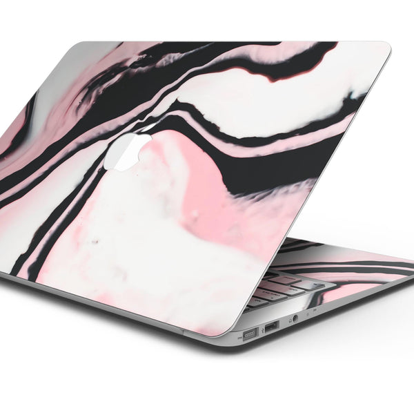 Modern Marble Coral Mix V6 - Skin Decal Wrap Kit Compatible with the Apple MacBook Pro, Pro with Touch Bar or Air (11", 12", 13", 15" & 16" - All Versions Available)