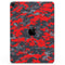 Red and Gray Digital Camouflage - Full Body Skin Decal for the Apple iPad Pro 12.9", 11", 10.5", 9.7", Air or Mini (All Models Available)