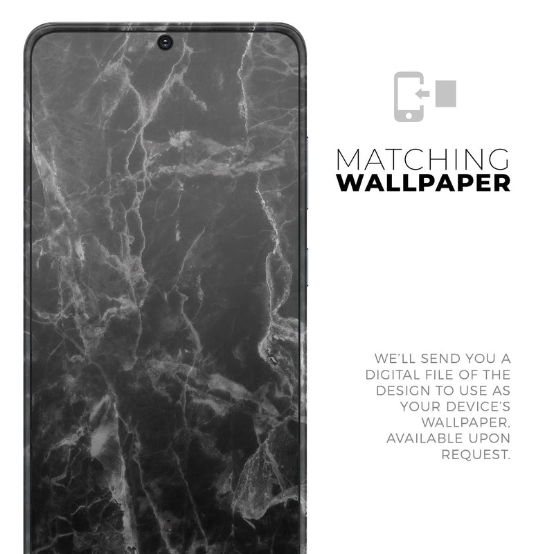 Smooth Black Marble - Full Body Skin Decal Wrap Kit for Samsung Galaxy Phones