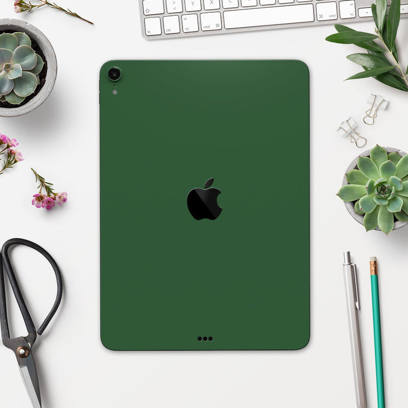 Solid Hunter Green - Full Body Skin Decal for the Apple iPad Pro 12.9", 11", 10.5", 9.7", Air or Mini (All Models Available)