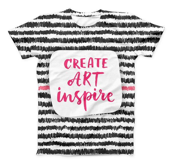 The Create Art Inspire ink-Fuzed Unisex All Over Full-Printed Fitted Tee Shirt