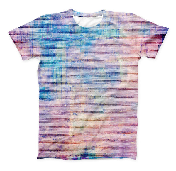 The Dripping Blue Paint ink-Fuzed Unisex All Over Full-Printed Fitted Tee Shirt