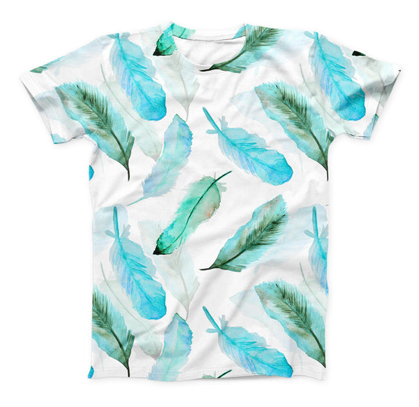 The Feathery Watercolor ink-Fuzed Unisex All Over Full-Printed Fitted Tee Shirt