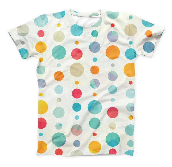 The Fun Polka Pattern ink-Fuzed Unisex All Over Full-Printed Fitted Tee Shirt
