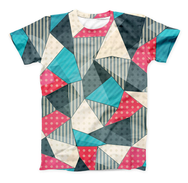 The Geometry and Polkadots ink-Fuzed Unisex All Over Full-Printed Fitted Tee Shirt