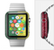 The Starred Green, Red and Yellow Brick Wall Full-Body Skin Set for the Apple Watch