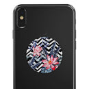 Vivid Tropical Chevron Floral v1 - Skin Kit for PopSockets and other Smartphone Extendable Grips & Stands