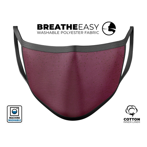 50 Shades of Burgandy Micro Hearts - Made in USA Mouth Cover Unisex Anti-Dust Cotton Blend Reusable & Washable Face Mask with Adjustable Sizing for Adult or Child