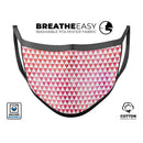 50 Shades of Pink Micro Triangles - Made in USA Mouth Cover Unisex Anti-Dust Cotton Blend Reusable & Washable Face Mask with Adjustable Sizing for Adult or Child