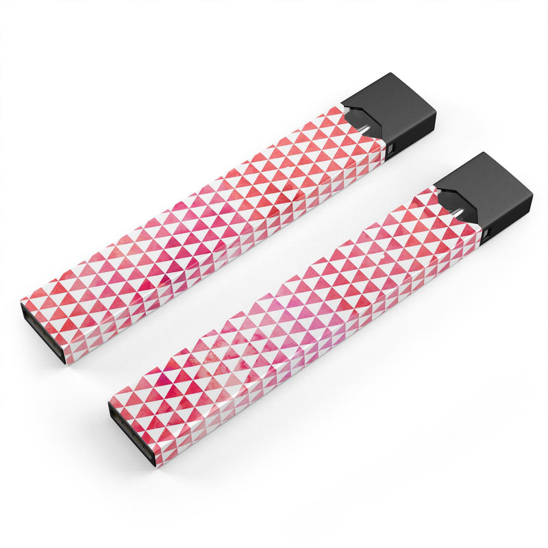 50 Shades of Pink Micro Triangles - Premium Decal Protective Skin-Wrap Sticker compatible with the Juul Labs vaping device