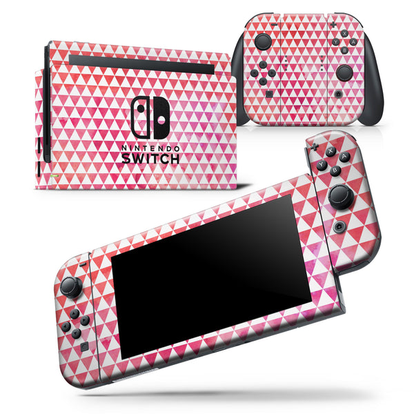 50 Shades of Pink Micro Triangles - Skin Wrap Decal for Nintendo Switch Lite Console & Dock - 3DS XL - 2DS - Pro - DSi - Wii - Joy-Con Gaming Controller