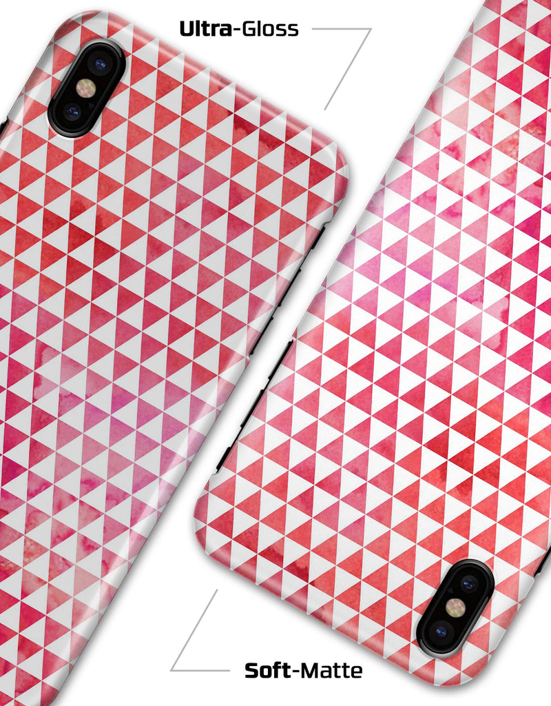 50 Shades of Pink Micro Triangles - iPhone X Clipit Case