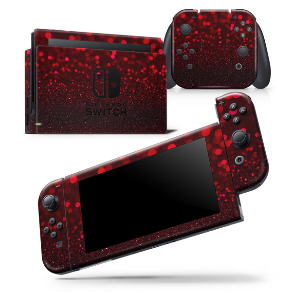50 Shades of Unfocused Red - Skin Wrap Decal for Nintendo Switch Lite Console & Dock - 3DS XL - 2DS - Pro - DSi - Wii - Joy-Con Gaming Controller