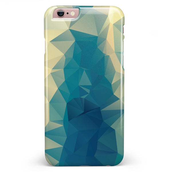 Abstract Aqua and Gold Geometric Shapes iPhone 6/6s or 6/6s Plus INK-Fuzed Case