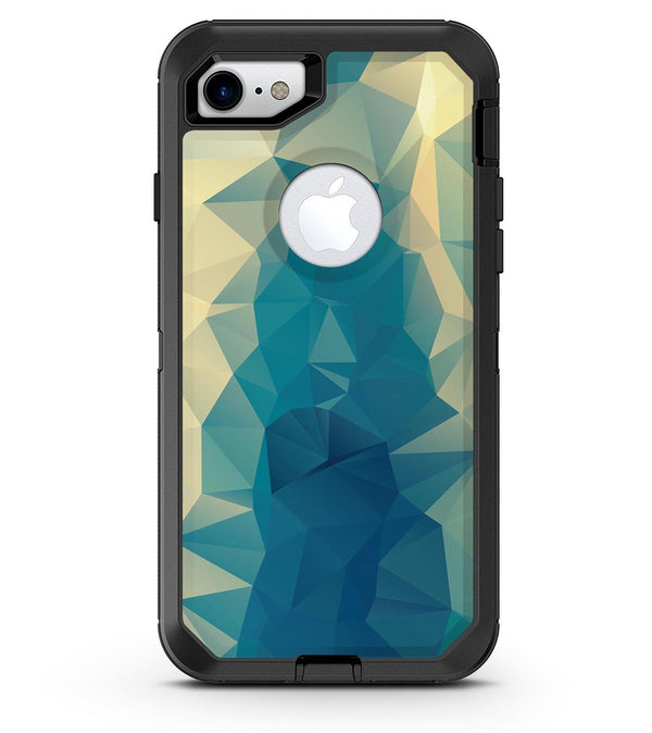 Abstract Aqua and Gold Geometric Shapes - iPhone 7 or 8 OtterBox Case & Skin Kits