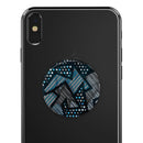Abstract Black and Blue Overlap - Skin Kit for PopSockets and other Smartphone Extendable Grips & Stands