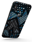 Abstract Black and Blue Overlap - iPhone X Skin-Kit