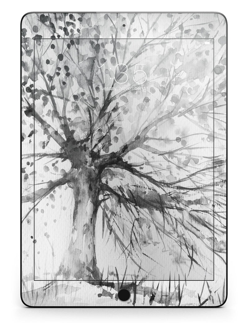 Abstract Black and White WaterColor Vivid Tree - iPad Pro 97 - View 6.jpg