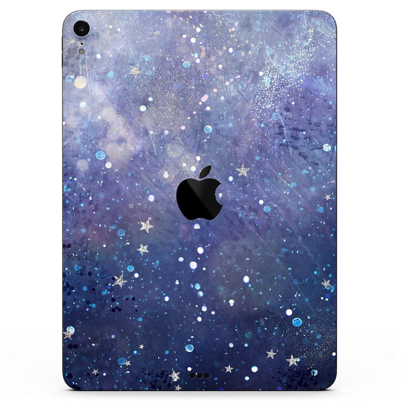 Abstract Blue Grungy Stars - Full Body Skin Decal for the Apple iPad Pro 12.9", 11", 10.5", 9.7", Air or Mini (All Models Available)