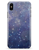 Abstract Blue Grungy Stars - iPhone X Clipit Case