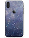 Abstract Blue Grungy Stars - iPhone X Skin-Kit