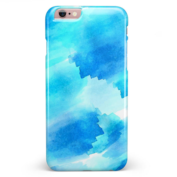 Abstract Blue Stroked Watercolour iPhone 6/6s or 6/6s Plus INK-Fuzed Case