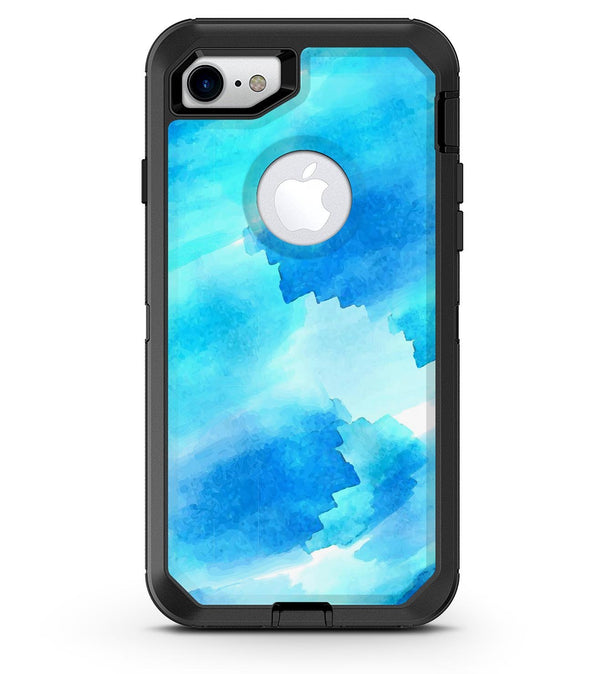 Abstract Blue Stroked Watercolour - iPhone 7 or 8 OtterBox Case & Skin Kits