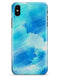 Abstract Blue Stroked Watercolour - iPhone X Clipit Case