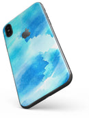 Abstract Blue Stroked Watercolour - iPhone X Skin-Kit