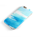 Abstract Blue Strokes iPhone 6/6s or 6/6s Plus 2-Piece Hybrid INK-Fuzed Case
