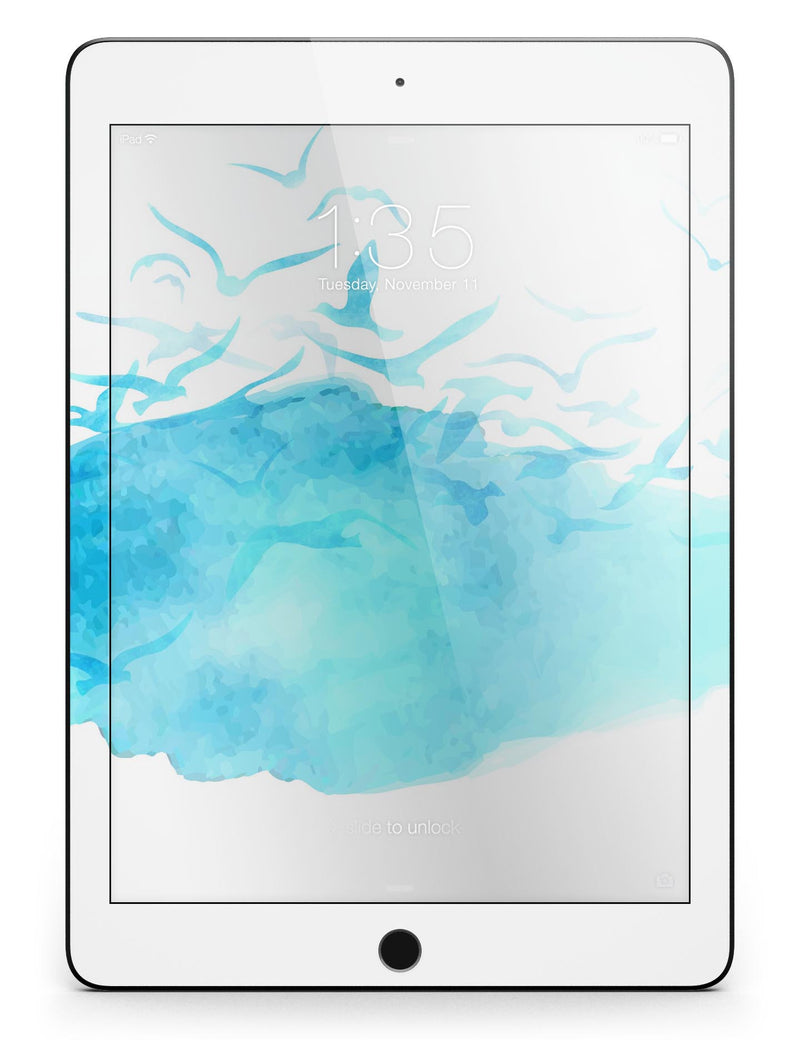 Abstract Blue Watercolor Seagull Swarm - iPad Pro 97 - View 6.jpg