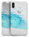 Abstract Blue Watercolor Seagull Swarm - iPhone X Skin-Kit