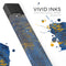 Abstract Blue and Gold Wet Paint - Premium Decal Protective Skin-Wrap Sticker compatible with the Juul Labs vaping device