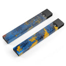 Abstract Blue and Gold Wet Paint - Premium Decal Protective Skin-Wrap Sticker compatible with the Juul Labs vaping device