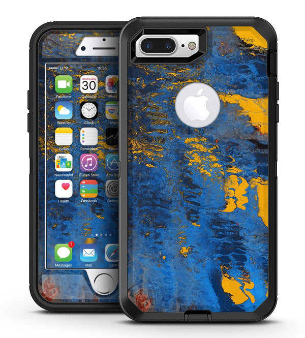 Abstract Blue and Gold Wet Paint - iPhone 7 Plus/8 Plus OtterBox Case & Skin Kits