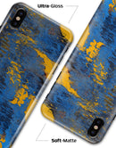Abstract Blue and Gold Wet Paint - iPhone X Clipit Case