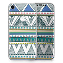 Abstract Blue and Green Triangle Aztec - Skin-Kit for the Apple iPhone XR, XS MAX, XS/X, 8/8+, 7/7+, 5/5S/SE (All iPhones Available)