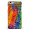 Abstract Bright Primary and Secondary Colored Oil Painting iPhone 6/6s or 6/6s Plus INK-Fuzed Case